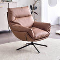 Minimalist Style & High-Elastic Filling Accent Chair - Robust Support Swivel Backrest Chair For Living Room Lumendat