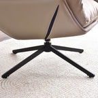 Minimalist Style & High-Elastic Filling Accent Chair - Robust Support Swivel Backrest Chair For Living Room Lumendat