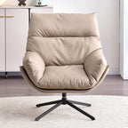 Minimalist Style & High-Elastic Filling Accent Chair - Robust Support Swivel Backrest Chair For Living Room Lumendat