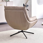 Minimalist Style & High-Elastic Filling Accent Chair - Robust Support Swivel Backrest Chair For Living Room Lumendat