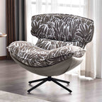 Traditional Rustic Detachable Design Accent Chair - Sturdy 360° Silent Rotation Leisure Chair For Living Room & Bedroom Lumendat