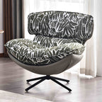 Traditional Rustic Detachable Design Accent Chair - Sturdy 360° Silent Rotation Leisure Chair For Living Room & Bedroom Lumendat