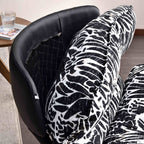 Traditional Rustic Detachable Design Accent Chair - Sturdy 360° Silent Rotation Leisure Chair For Living Room & Bedroom Lumendat