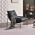 Edgy Industrial-Style Accent Chair - Multi-Scene Adaptable Backrest Armrest Chair For Living Room & Bedroom Lumendat