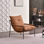 Edgy Industrial-Style Accent Chair - Multi-Scene Adaptable Backrest Armrest Chair For Living Room & Bedroom Lumendat