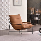 Edgy Industrial-Style Accent Chair - Multi-Scene Adaptable Backrest Armrest Chair For Living Room & Bedroom Lumendat