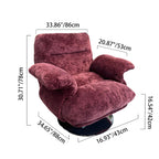 Luxury Premium Swivel Chair - Stable Curved Panel Frame Accent Chair For Living Room & Bedroom Lumendat