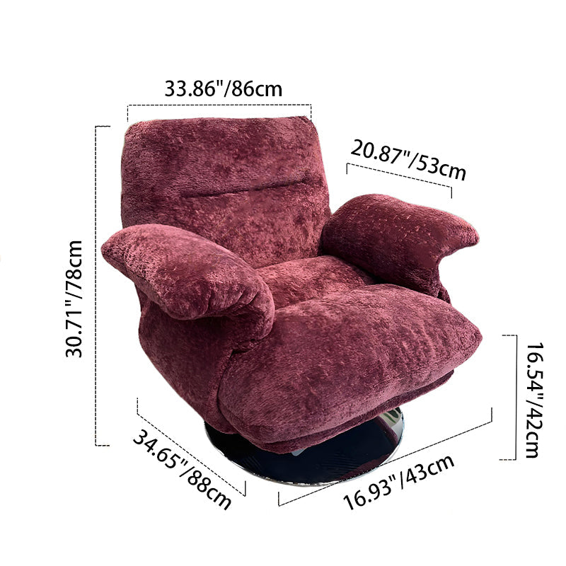 Luxury Premium Swivel Chair - Stable Curved Panel Frame Accent Chair For Living Room & Bedroom Lumendat