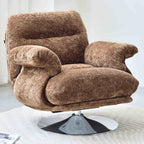 Luxury Premium Swivel Chair - Stable Curved Panel Frame Accent Chair For Living Room & Bedroom Lumendat