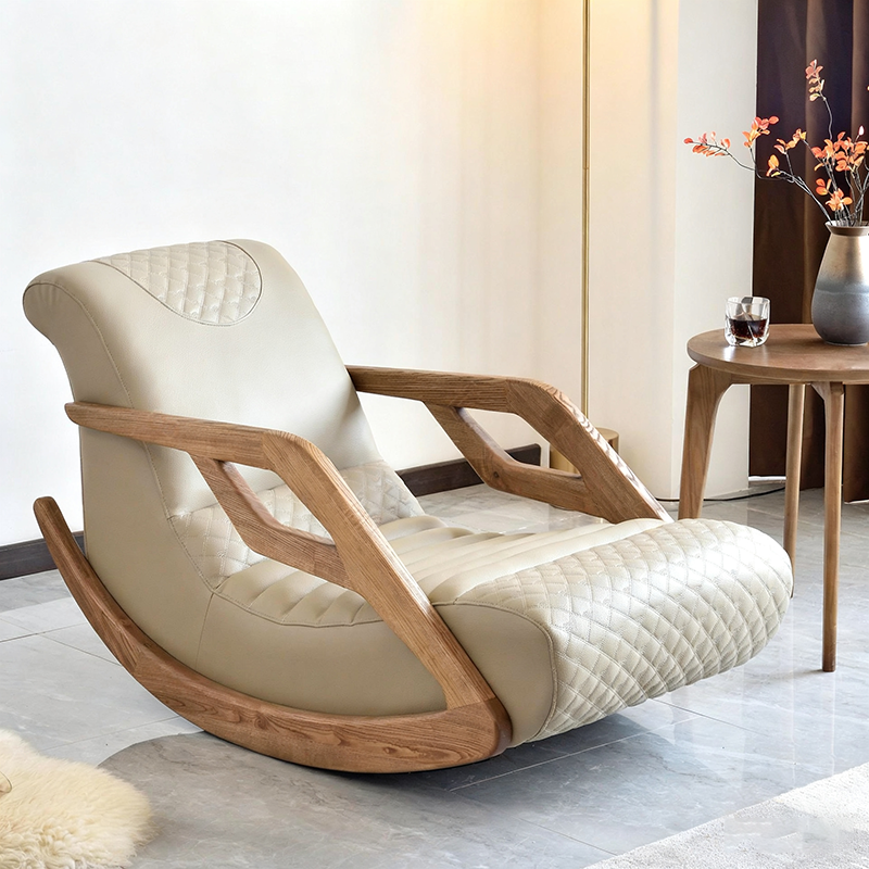 Timeless Vintage Rocking Chair - Ergonomic Design & Smooth Swing Chair For Bedroom Lumendat