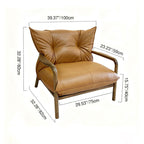 Modern Minimalist Sofa Chair - Ergonomic Design Backrest Armrest Accent Chair For Bedroom Lumendat