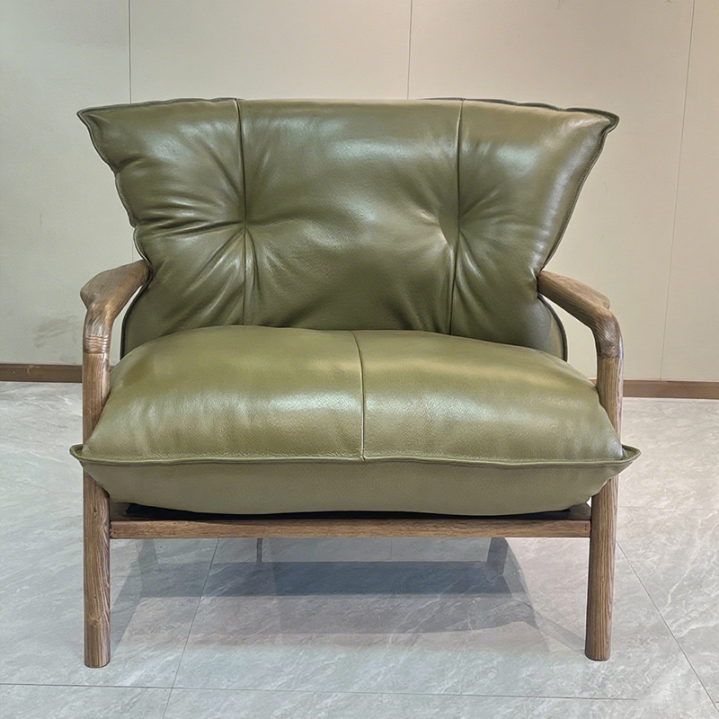 Modern Minimalist Sofa Chair - Ergonomic Design Backrest Armrest Accent Chair For Bedroom Lumendat