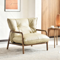 Modern Minimalist Sofa Chair - Ergonomic Design Backrest Armrest Accent Chair For Bedroom Lumendat