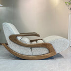 Timeless Retro Lounge Chair - Sturdy Genuine Leather Backrest Armrest For Bedroom Lumendat