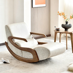 Timeless Retro Lounge Chair - Sturdy Genuine Leather Backrest Armrest For Bedroom Lumendat