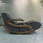 Timeless Retro Lounge Chair - Sturdy Genuine Leather Backrest Armrest For Bedroom Lumendat