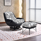 360° Rotatable Sofa Chair - Modern Minimalist Style Ergonomic Accent Chair For Living Room & Bedroom Lumendat