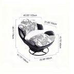 Sleek Minimalist Accent Chair - Multi-Scene 360° Rotatable Sofa Chair For Living Room & Bedroom Lumendat