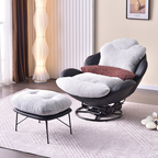 Sleek Minimalist Accent Chair - Multi-Scene 360° Rotatable Sofa Chair For Living Room & Bedroom Lumendat