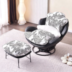 Sleek Minimalist Accent Chair - Multi-Scene 360° Rotatable Sofa Chair For Living Room & Bedroom Lumendat