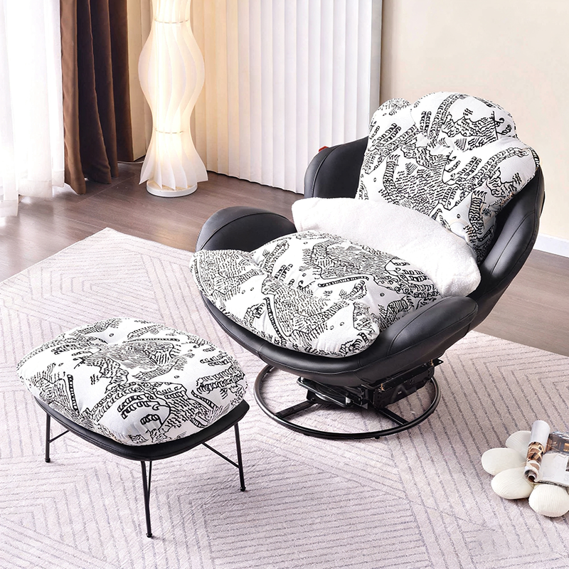Sleek Minimalist Accent Chair - Multi-Scene 360° Rotatable Sofa Chair For Living Room & Bedroom Lumendat