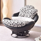 Sleek Minimalist Accent Chair - Multi-Scene 360° Rotatable Sofa Chair For Living Room & Bedroom Lumendat