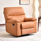 Contemporary Multi-Functional Swivel Armchair - Eco Leather Recliner Accent Chair For Living Room Lumendat