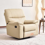 Contemporary Multi-Functional Swivel Armchair - Eco Leather Recliner Accent Chair For Living Room Lumendat