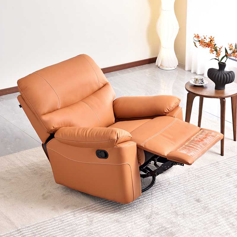 Contemporary Multi-Functional Swivel Armchair - Eco Leather Recliner Accent Chair For Living Room Lumendat