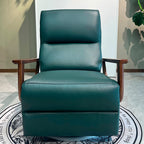 Contemporary 360° Rotating Eco Leather Armchair - Comfortable Foam Cushion Accent Chair For Living Room Lumendat