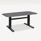 Contemporary Industrial Outdoor Coffee Table - Sleek Rectangular Durable Metal Dining Table For Patio & Backyard Lumendat