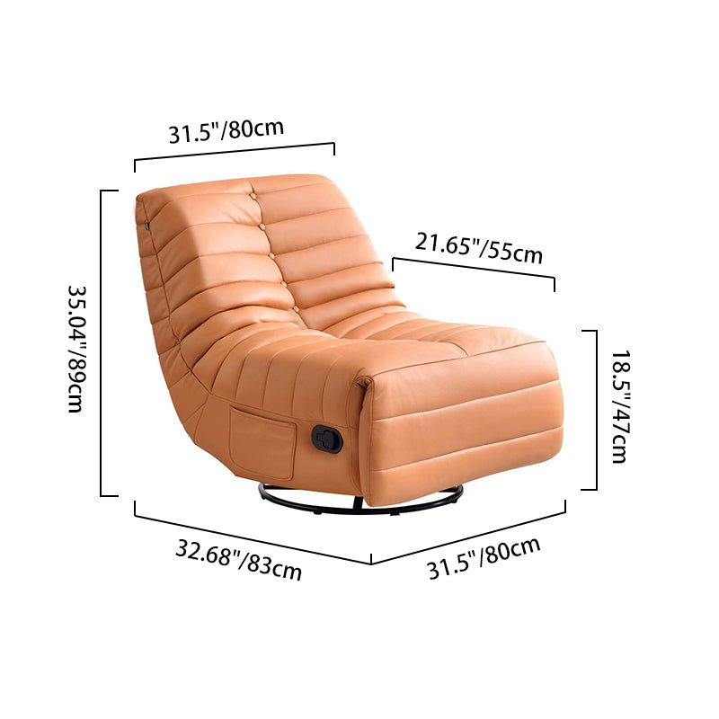 Modern Luxury Recliner Lounge Chair - Adjustable 360° Swivel Relax Accent Chair For Living Room Lumendat