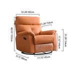 Contemporary Nordic R Rocking & Swivel Recliner Chair - Multi-Angle Adjustable Lounge Chair For Living Room Lumendat