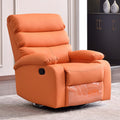 Modern Comfort Cat-Claw Leather Swivel Recliner Chair - Multi-Functional Lounge Accent Chair For Living Room Lumendat
