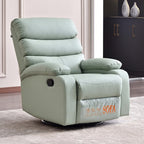 Modern Comfort Cat-Claw Leather Swivel Recliner Chair - Multi-Functional Lounge Accent Chair For Living Room Lumendat