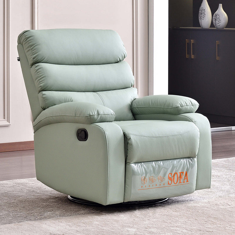 Modern Comfort Cat-Claw Leather Swivel Recliner Chair - Multi-Functional Lounge Accent Chair For Living Room Lumendat