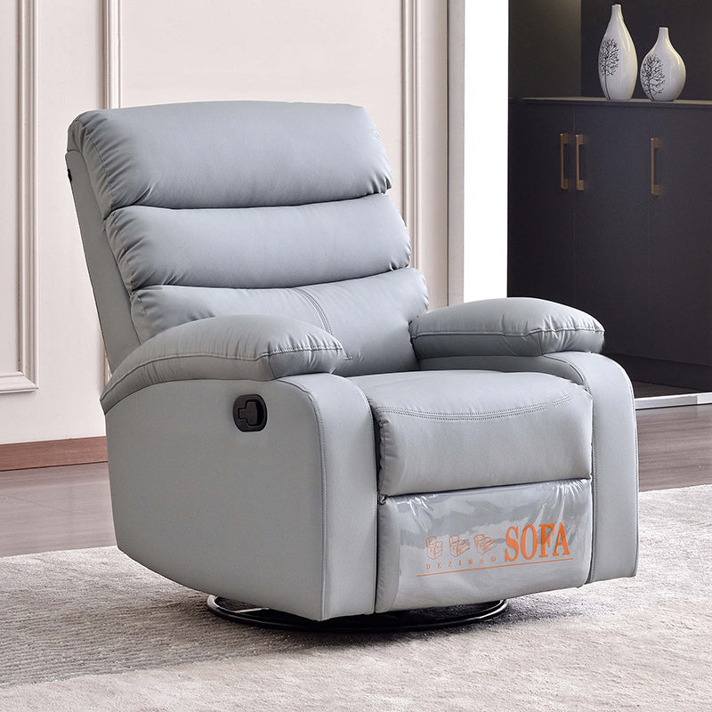 Modern Comfort Cat-Claw Leather Swivel Recliner Chair - Multi-Functional Lounge Accent Chair For Living Room Lumendat