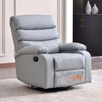 Modern Comfort Cat-Claw Leather Swivel Recliner Chair - Multi-Functional Lounge Accent Chair For Living Room Lumendat