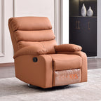Modern Comfort Cat-Claw Leather Swivel Recliner Chair - Multi-Functional Lounge Accent Chair For Living Room Lumendat