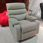 Modern Comfort Cat-Claw Leather Swivel Recliner Chair - Multi-Functional Lounge Accent Chair For Living Room Lumendat