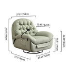 Modern Luxury Comfort Recliner Chair - 360° Rotating Lounge Accent Chair For Living Room Lumendat