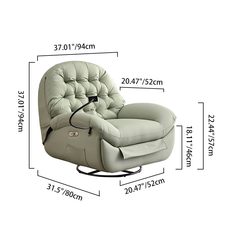 Modern Luxury Comfort Recliner Chair - 360° Rotating Lounge Accent Chair For Living Room Lumendat