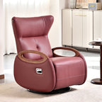 Contemporary Creative Multi-Function Armchair Chair - Eco Leather Lounge Accent Chair For Living Room Lumendat