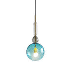 Nordic Colorful Candy Cane Glass 1-light LED Pendant Light BulbSquare