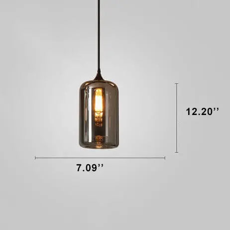 Modern Smoke Gray Glass 1-light LED Pendant Light Lumendat