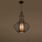 Industrial Retro Metal Birdcage 1-light Lantern Pendant Light BulbSquare