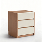 Traditional Rustic 3-Drawer Nightstand - E0 Grade MDF Drawer Bedside Table For Bedroom Lumendat