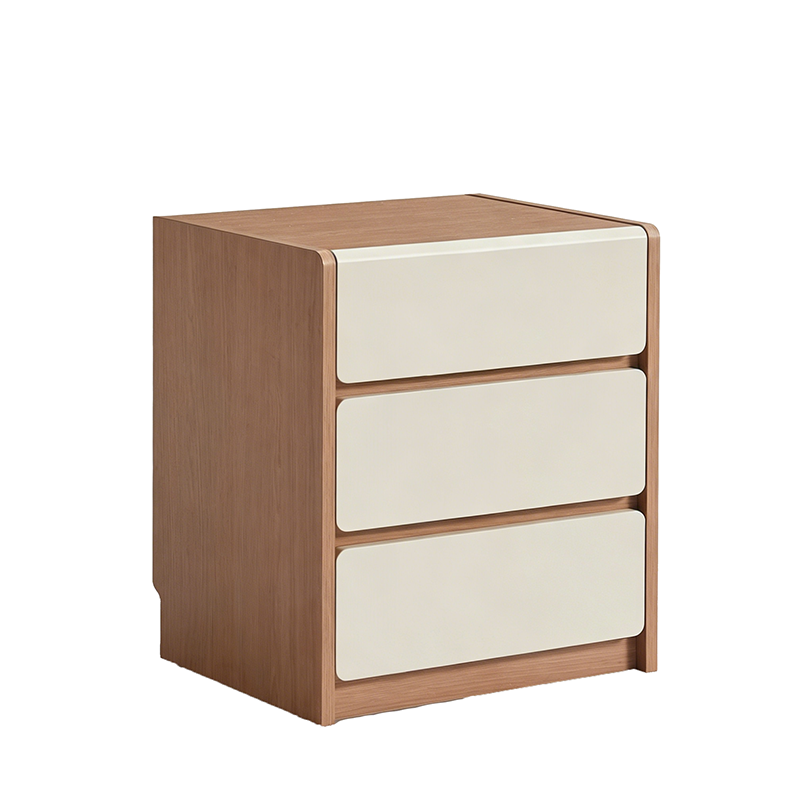 Traditional Rustic 3-Drawer Nightstand - E0 Grade MDF Drawer Bedside Table For Bedroom Lumendat