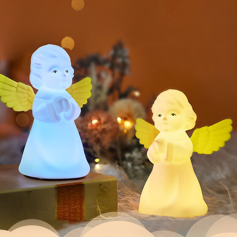 Lumendat Creative Angel Silicone LED Color Changing Kids Night Light Table Lamp Lumendat