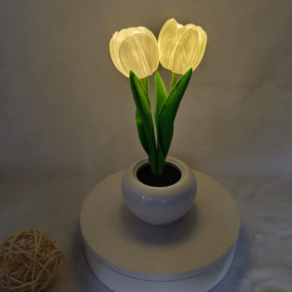 Modern Creative Simulation Tulip Peony LED Night Light Table Lamp Lumendat